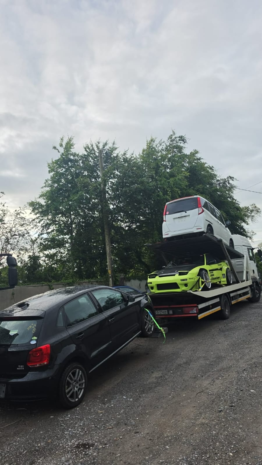 Vehicle recovery in progress